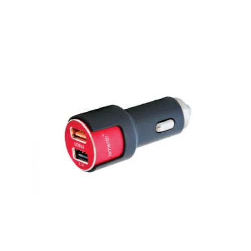 QUALCOMM INCARCATOR AUTO  3.0 DUAL USB TYPE-C NEGRU-ROSU 3.1A AVE-7554