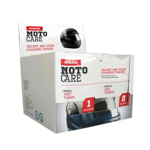 MOTO CARE șervețele pentru curățarea vizoarelor sau a căștilor /umede sau uscate/ AUTOLAND 117102099