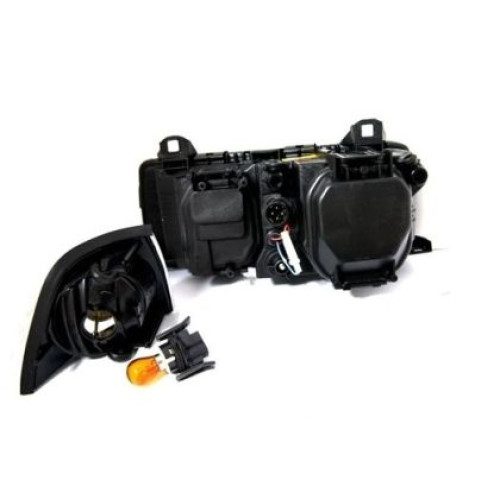 Faruri BMW E36 Angel Eyes (1991-2000) 4d sedan - negru DEPO SWB04DB