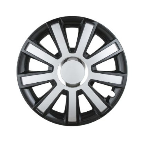 Capace Roti Flash Negru / Argintiu - 14" - Set 4 buc. LEOPLAST WC71000
