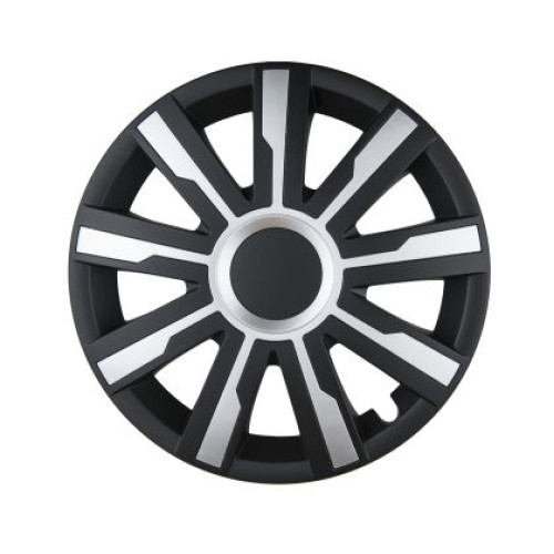 Capace Roti Luxor Negru / Argintiu - 14" - Set 4 buc. LEOPLAST WC82408