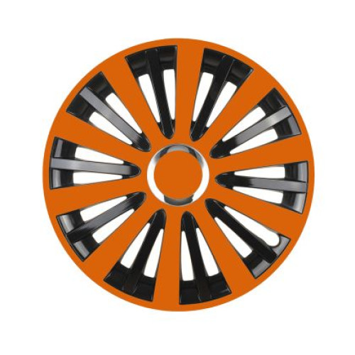 Capace Roti Falcon Orange / Negru - 15" - Set 4 buc. LEOPLAST WC83009