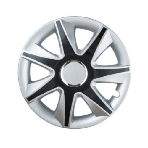 Capace Roti Run Negru / Argintiu - 16" - Set 4 buc. LEOPLAST WC82743