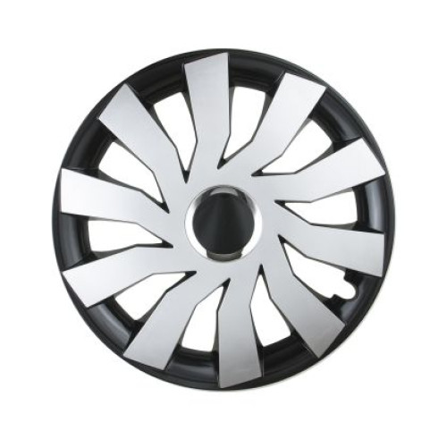 Capace Roti Cliff Negru / Argintiu - 16" - Set 4 buc. LEOPLAST WC80435
