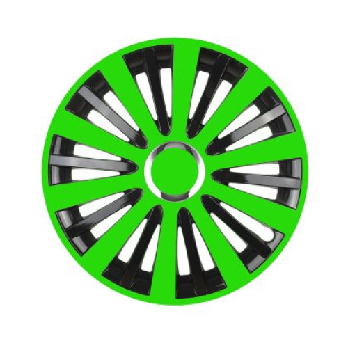 Capace Roti Falcon Green / Negru - 16" - Set 4 buc. LEOPLAST WC82996