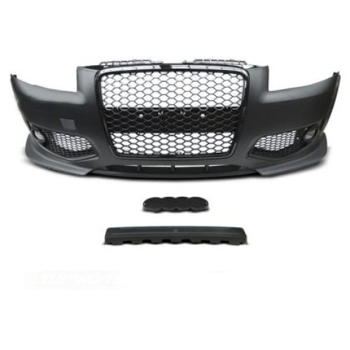 Bara fata Audi A3 8P (2005-2008) - RS Design cu negru grile OEM BUMPA38PRSB