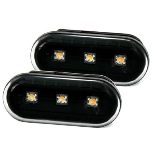 Lampi semnalizare laterala fumurie LED dedicate VW / FORD / SEAT - negru OEM SV04LB