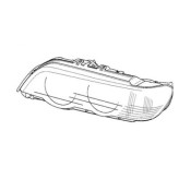 Sticle faruri pentru BMW X5 E53 (1999-2003) - set 2buc. OEM PX-DDZ-019