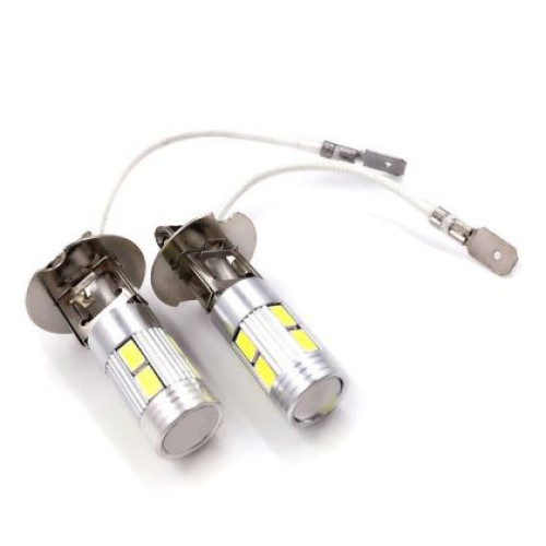 Bec cu dioda H3 cu 8 diode si unu de 3W inainte cu o lupa OEM H3L3W1