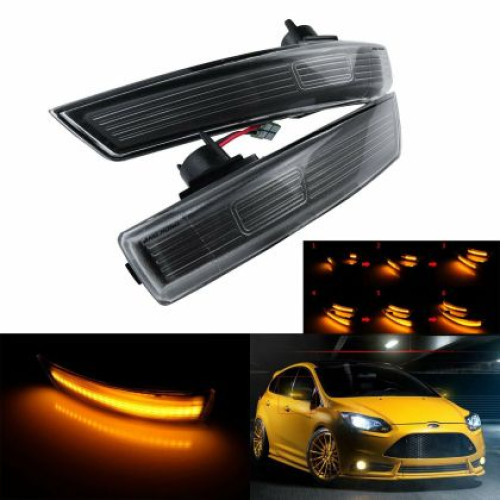 Semnalizari de directie secventiale cu dioda pentru oglinzi pentru Ford Focus (2008-2016) - fumurii OEM MTL-Focus