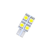 Becuri LED de tip T10 cu 4 diode SMD pe o parte OEM T10W4S