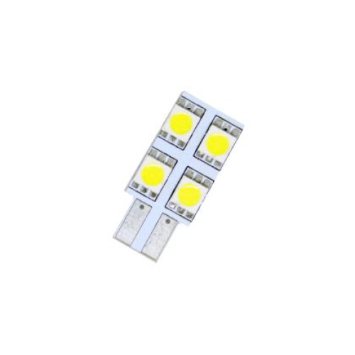 Becuri LED de tip T10 cu 4 diode SMD pe o parte OEM T10W4S