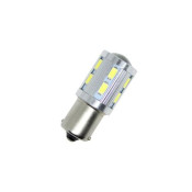 Bec cu dioda BA15S cu 16 diode ultra luminoase si o lupa lumina unica Alba OEM BA15S16SMD1