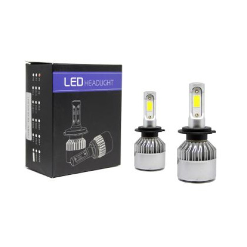 Bec led auto H7 pentru faruri S2 - 30 800 lux ,18W - COB, 6000K - 300% mai multa lumina OEM H7WS2