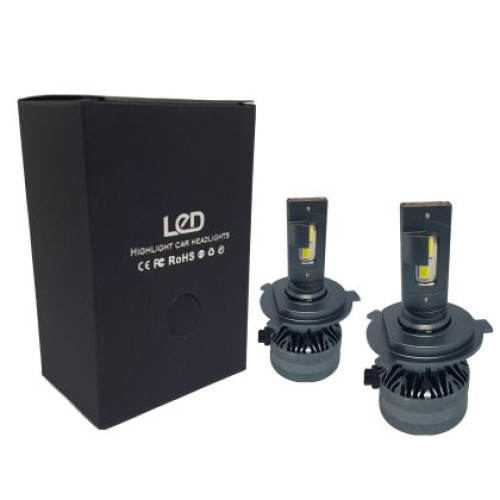 Bec led auto H4 A60 pentru faruri - 155 000 lux 55W - Canbus 6000K - 1500% mai multa lumina OEM H4WA60