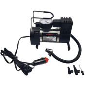 Compresor auto portabil  12V, 120W, 10A cu manometru, priza bricheta si 3 capete suplimentare OEM BAC-3704