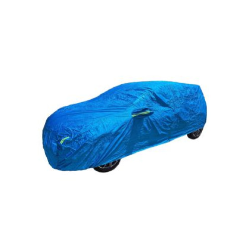 Prelata auto captusita intern, cu fermoar pentru usa soferului si buzunare pentru oglinzi 406x165x119cm - marime M - Albastra OEM CC1012M