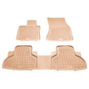 Covorase auto cauciuc pentru BMW X5 F15 (2013-2018) / BMW X6 F16 (2014-2019) - tavite bej - set 4buc., marca Rezaw-Plast REZAW-PLAST 200718B