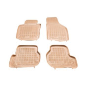 Covorase auto cauciuc pentru VW Golf 5 / Golf 6 / Jetta / Seat Leon (2004+) / Sirocco / Octavia 2 (2004-2013) - tavite bej - set 4buc., marca Rezaw-Plast REZAW-PLAST 200206B