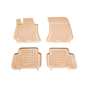 Covorase auto cauciuc pentru MERCEDES E-Class W212 (2009-2016) / CLS C218 (2011-2018) - tavite bej - set 4buc., marca Rezaw-Plast REZAW-PLAST 201707B