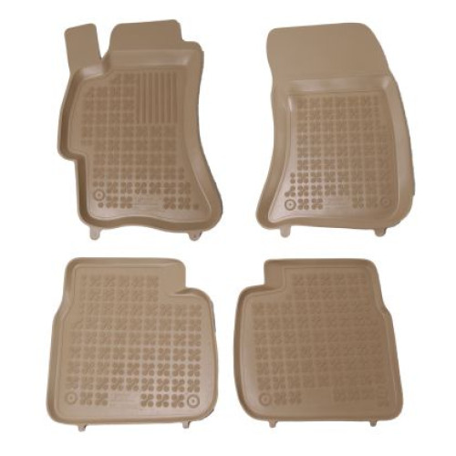 Covorase auto cauciuc pentru SUBARU Impreza (2007-2011) / Forester (2008-2013) / Legacy (2004-2009) - tavite bej - set 4buc., marca Rezaw-Plast REZAW-PLAST 202705B