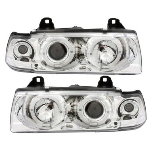 Faruri BMW E36 Angel Eyes (91-99) 4d sedan - crom SONAR SWB04